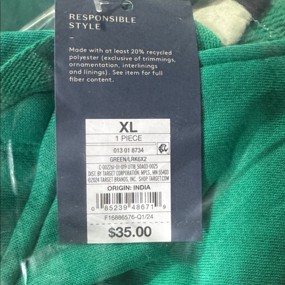 Universal Thread Teal Hooded Sweatshirt - Picture 2 of 3